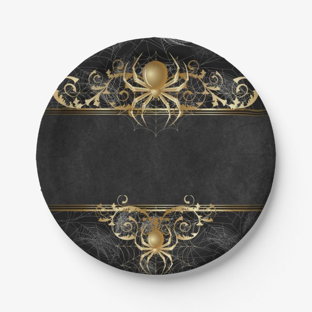 Gothic halloween wedding Plate (Front)