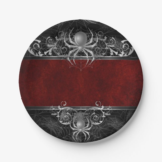 Gothic halloween wedding Plate (Front)