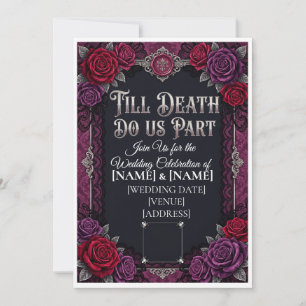 Gothic Halloween Wedding Till Death Do Invitation