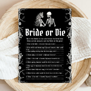 Gothic Halloween Who Knows The Bride Best Game Invitation