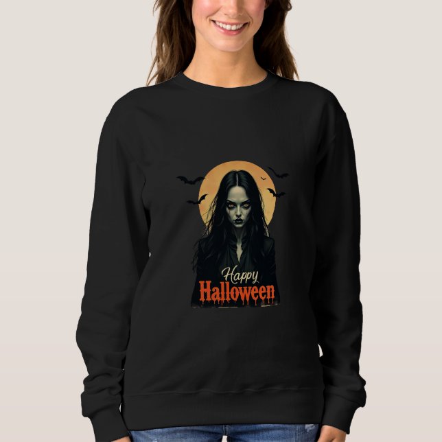 Gothic Halloween Witch Sweatshirt (Front)