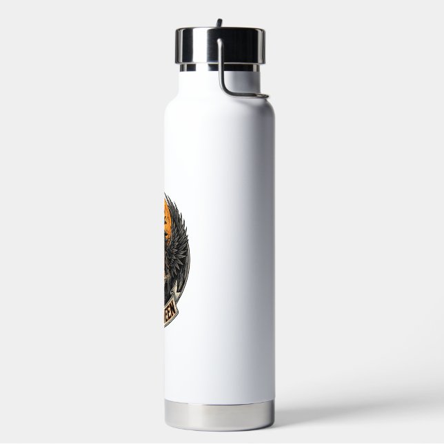 Gothic Halloween Witch Vintage Water Bottle (Left)