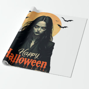 Gothic Halloween Witch Wrapping Paper