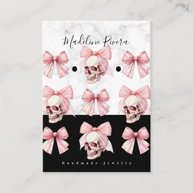 Gothic Handmade Artisan Earring Display Cards (Front)