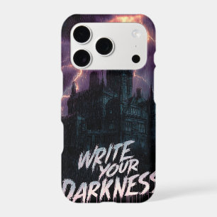 Gothic Haunted Castle Under Thunderstorm with Text