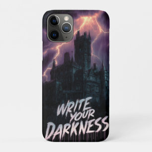 Gothic Haunted Castle Under Thunderstorm with Text Case-Mate iPhone Case