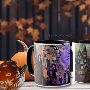Gothic Haunted House Halloween Mug