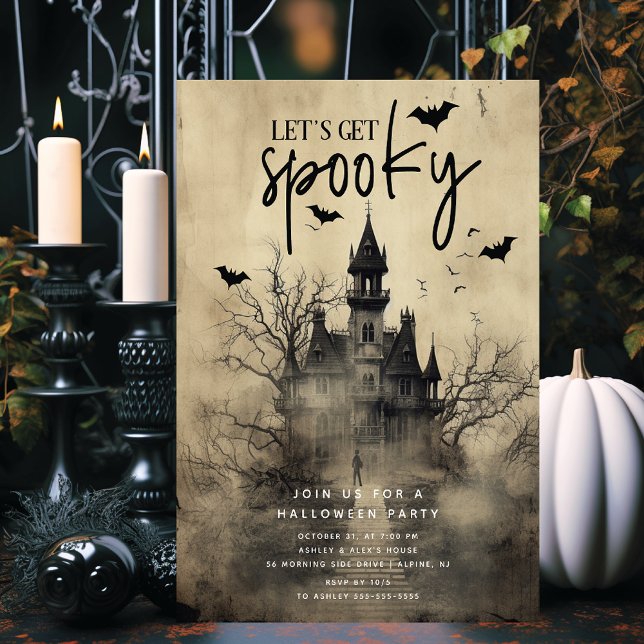Gothic Haunted House Halloween Party Invitation (Creator Uploaded)