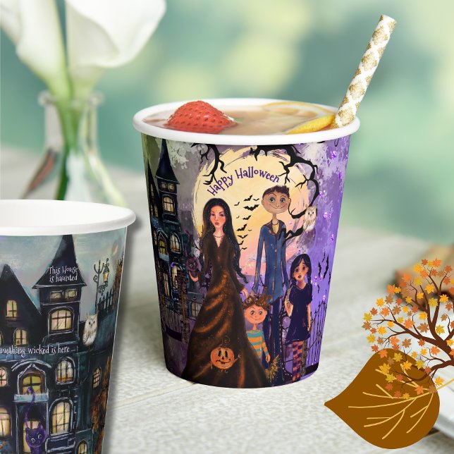 Gothic Haunted House Halloween Party Paper Cups (Gothic Haunted House Halloween Party Paper Cups)
