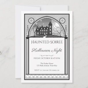 Gothic Haunted Mansion Halloween Soiree Invitation