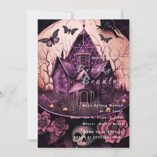 Gothic Haunted Mansion Wedding Invitation