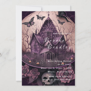 Gothic Haunted Mansion Wedding Invitation