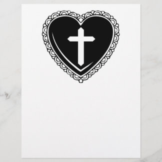 Gothic Heart & Cross Flyer (Black & White)