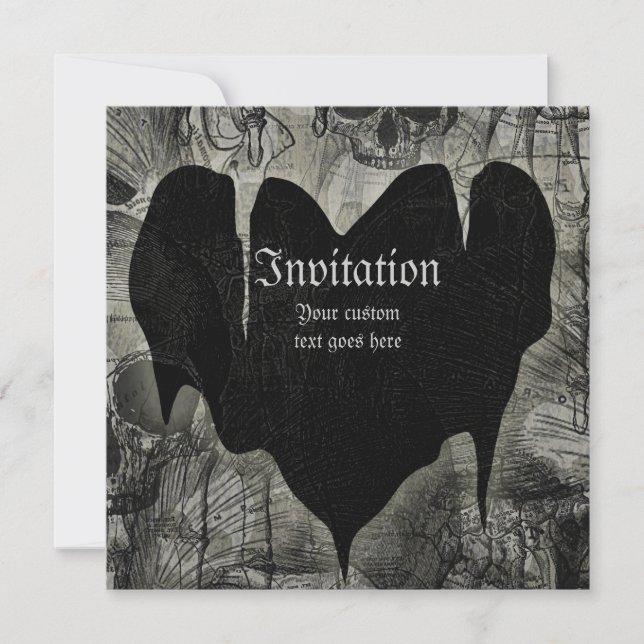Gothic Heart Invitation (Front)