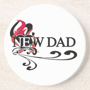 Gothic Heart New Dad T-shirts and Gifts Coaster