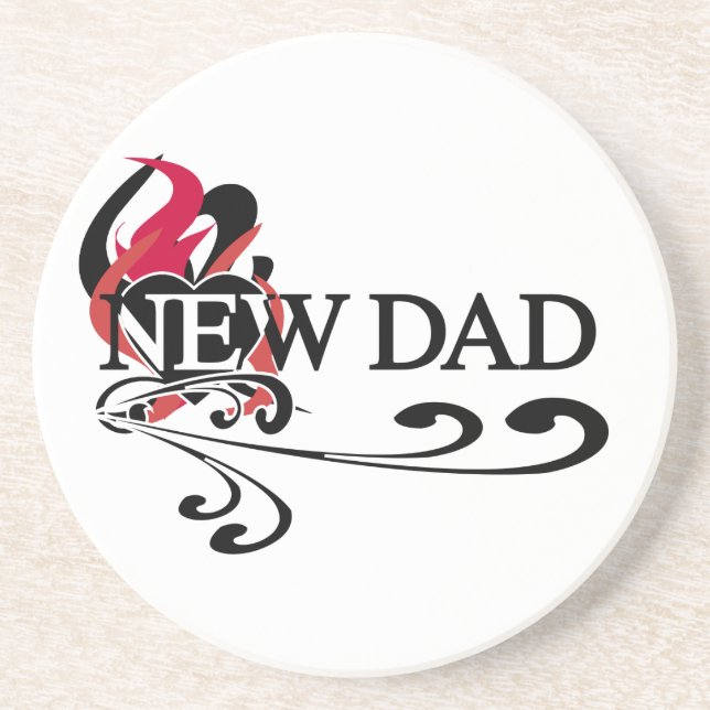 Gothic Heart New Dad T-shirts and Gifts Coaster (Front)