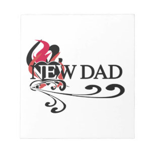 Gothic Heart New Dad T-shirts and Gifts Notepad