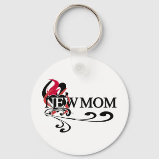 Gothic Heart New Mum Key Ring