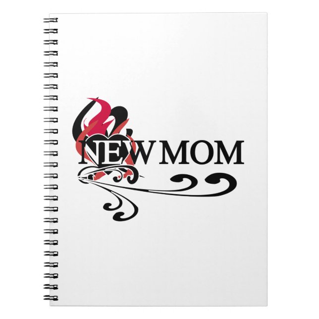 Gothic Heart New Mum T-shirts and Gifts Spiral Notebook (Front)