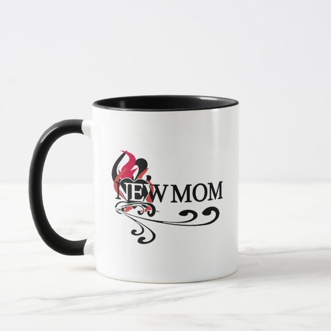 Gothic Heart New Mum Tshirts and Gifts Mug (Left)
