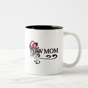 Gothic Heart New Mum Tshirts and Gifts Two-Tone Coffee Mug