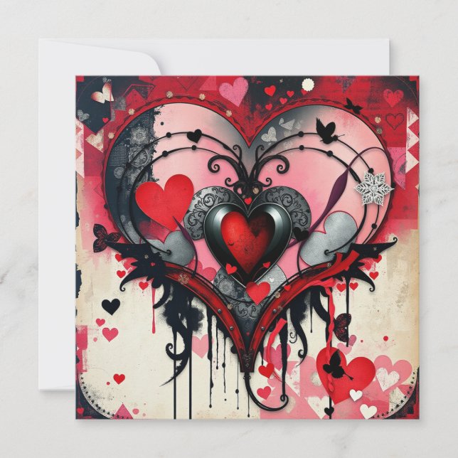 Gothic Heart Note Card (Front)