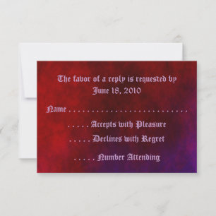 Gothic Heart RSVP Cards