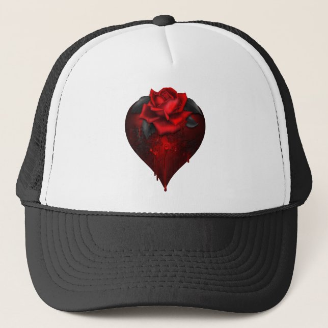 Gothic Heart Trucker Hat (Front)