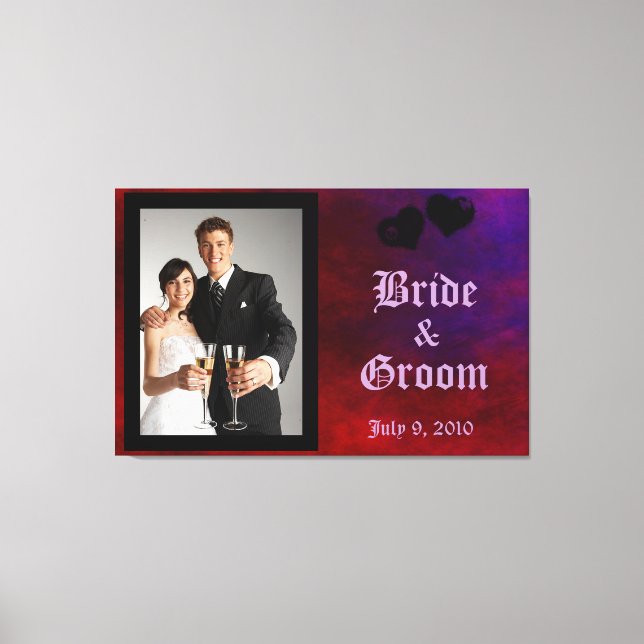 Gothic Heart Wedding Keepsake Canvas (Front)
