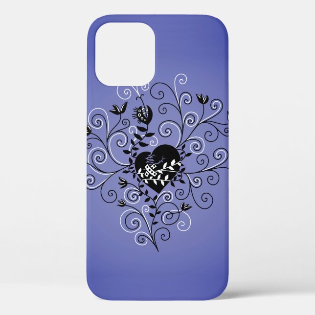 Gothic Heart With Band-Aid Purple Case-Mate iPhone Case (Back)
