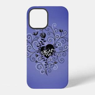 Gothic Heart With Band-Aid Purple iPhone 12 Case