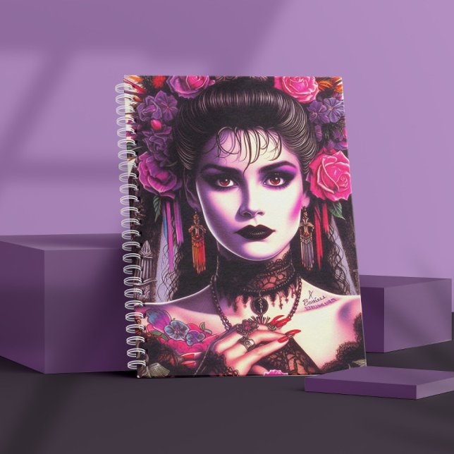 Gothic Hispanic Woman Notebook (Creator Uploaded)