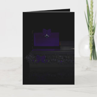 Gothic Holiday: Mistletoe Coffin Purple Holiday Card