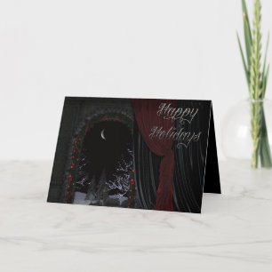 Gothic Holidays - Winter Landscape Doorway Holiday Card