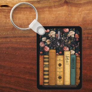 Gothic Horror Books Key Ring
