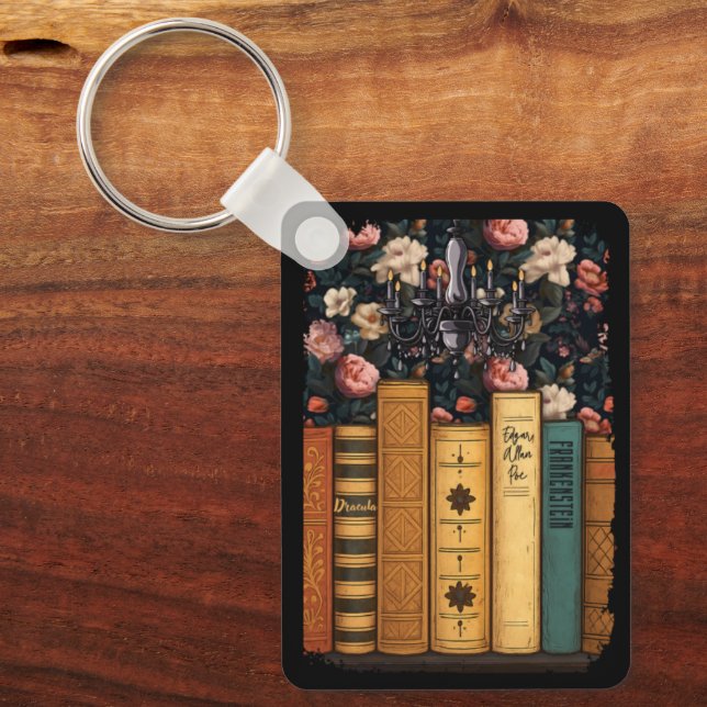 Gothic Horror Books Key Ring (Front)