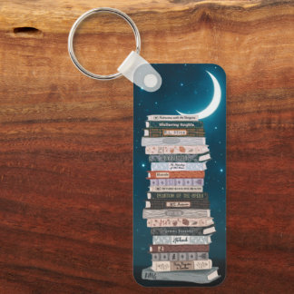 Gothic Horror Books Keychain