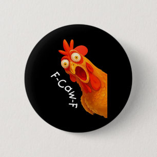 Gothic Humor Funny F Caw F Crow Design 6 Cm Round Badge