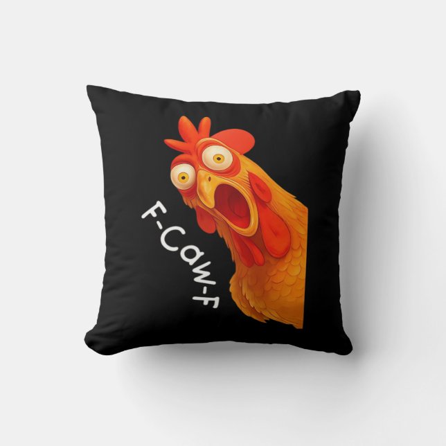 Gothic Humor Funny F Caw F Crow Design Cushion (Front)