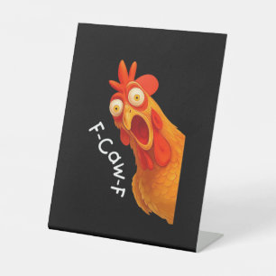 Gothic Humor Funny F Caw F Crow Design Pedestal Sign