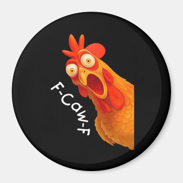 Gothic Humour Funny F-Caw-F Crow Magnet (Front)