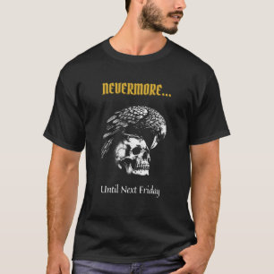 Gothic Humour with Raven and Skull T-Shirt