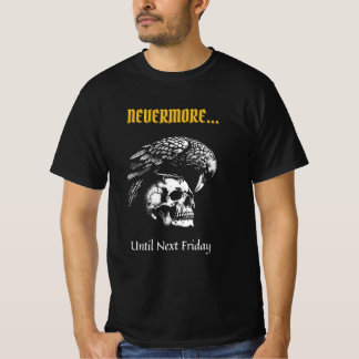 Gothic Humour with Raven and Skull T-Shirt