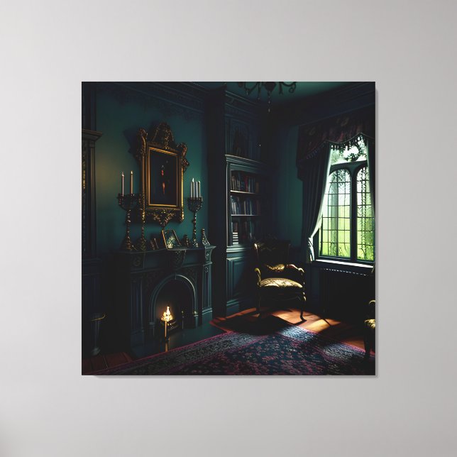 Gothic Inside Mansion 1 Canvas Print (Front)