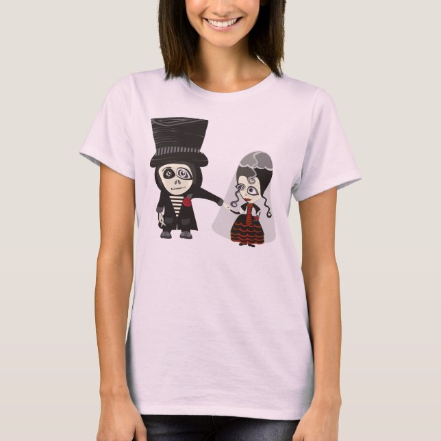 Gothic Just Married T-Shirt (Front)