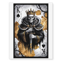 Gothic King of Spades Skull Art