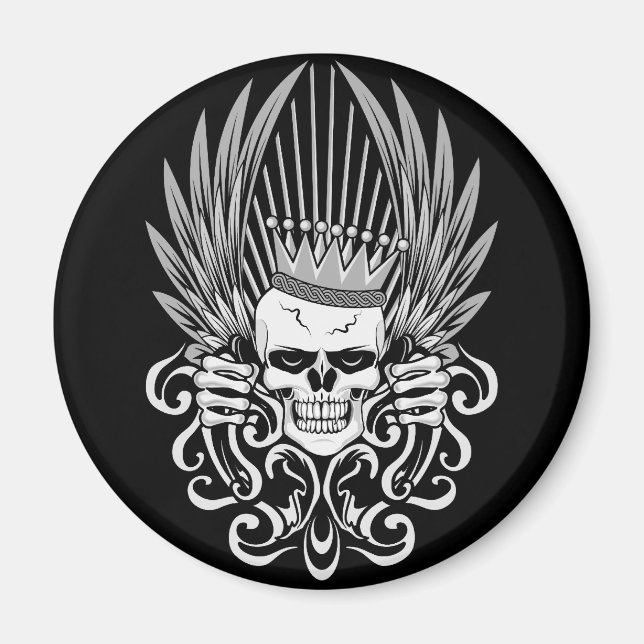 Gothic King Skull Magnet (Front)