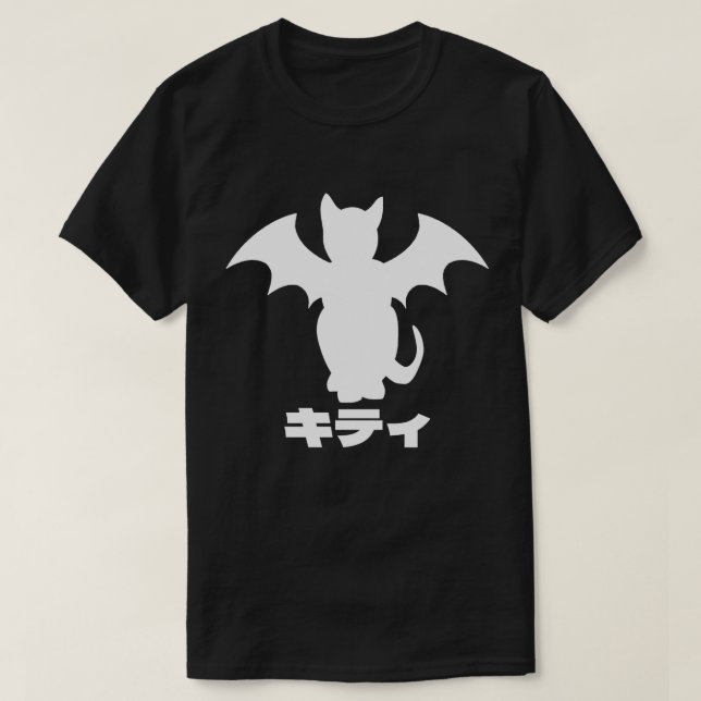 GOTHIC KITTY BAT CAT JAPANESE SHIRT (Design Front)