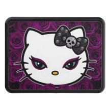 Gothic Kitty Skull Bow