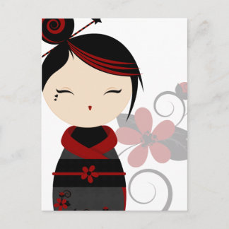 Gothic Kokeshi Postcard